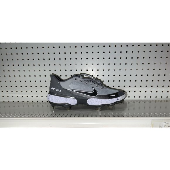 Nike Alpha Huarache Elite 3 Low Mens Metal Baseball Cleats Size 7.5 Gray White - Picture 1 of 8